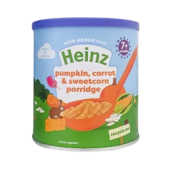 Bột ăn dặm Heinz vị ngũ cốc bí đỏ cà rốt bắp ngọt (250g) cho trẻ 7M