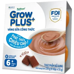 Váng sữa GrowPlus Nutifood 6m+ hương socola