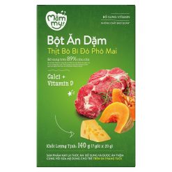 Bột ăn dặm Mămmy thịt bò, bí đỏ, phô mai 140g