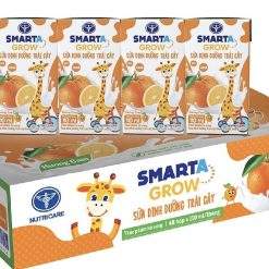 SỮA DINH DƯỠNG TRÁI CÂY NUTRICARE SMARTA GROW HƯƠNG CAM 110ML Thùng 48 hộp