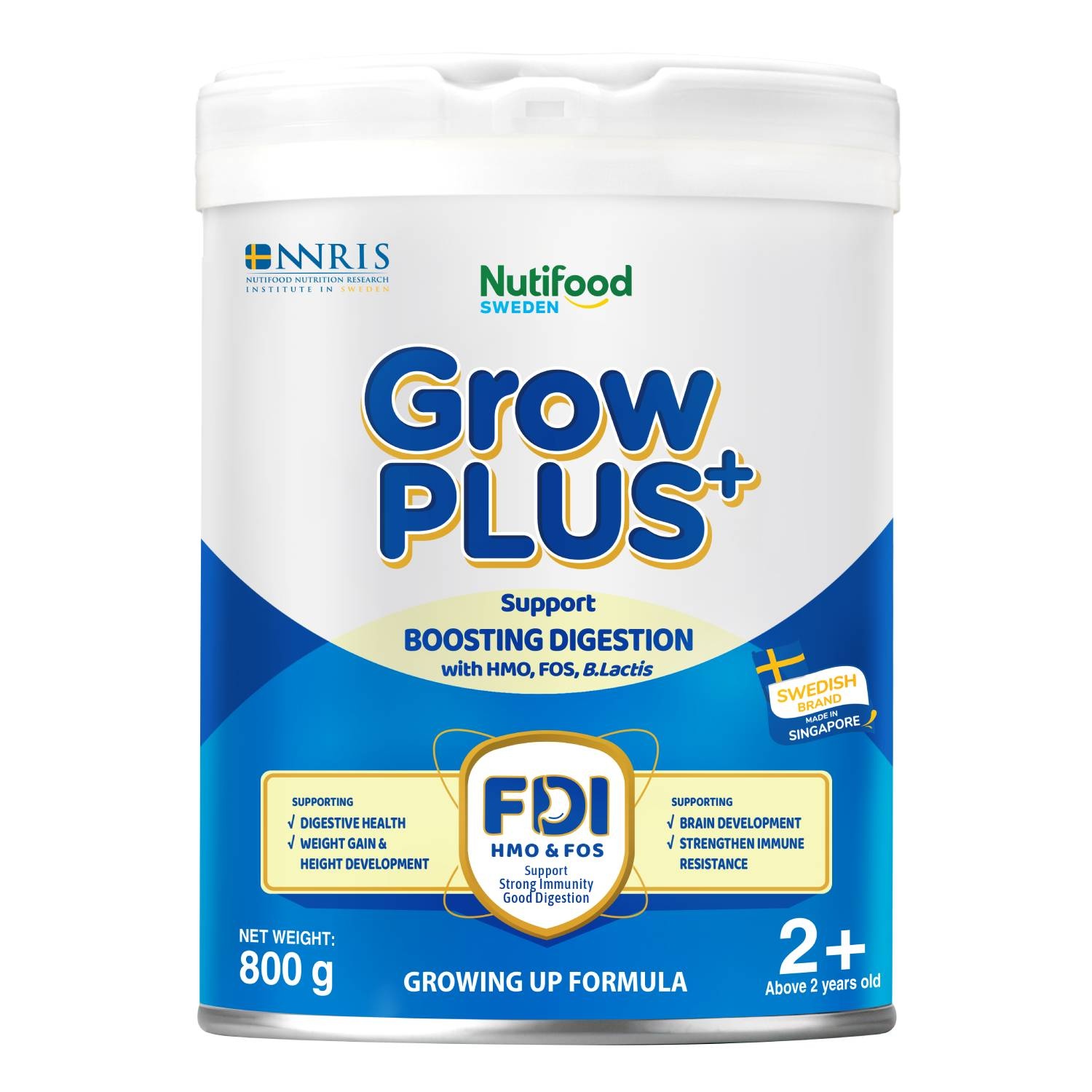 Sữa bột Nutifood GrowPlus+ Boosting Digestion 2+ 800g cho bé trên 2 tuổi