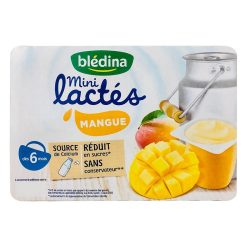 Lốc 6 Hũ Sữa Chua Nguội BLEDINA Lactes Pháp Vị Xoài Cho Bé Ăn Dặm Từ 6 Tháng 6x55gr