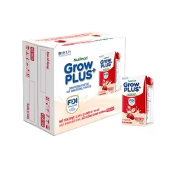 THÙNG Sữa háu ăn Nutifood GrowPLUS+ đỏ vị dâu 110ml trên 1 tuổi (24 hộp)