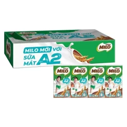 Thùng 48 hộp Sữa Mát Milo ít đường đạm A2 110ml