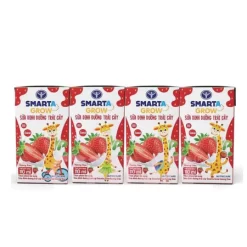 SỮA DINH DƯỠNG TRÁI CÂY NUTRICARE SMARTA GROW HƯƠNG DÂU Thùng 48 hộp