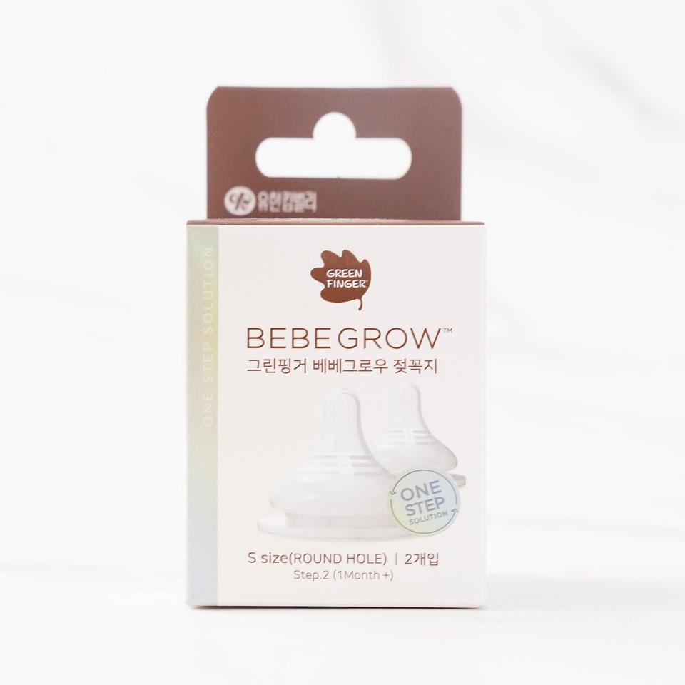 Núm Ti Green Finger BebeGrow Size S Hàn quốc, Núm Ti Hai Van Thoát Khí set 2c