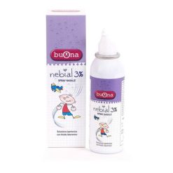 Bình xịt mũi nước muối ưu trương Buona Nebianax 3% giữ ẩm và làm sạch mũi (100ml)