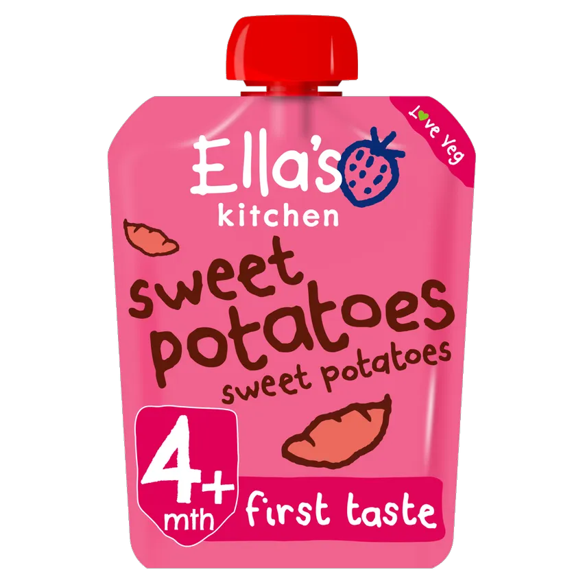 Hoa Quả Nghiền Hữu Cơ Ella's Kitchen Cho Bé Từ 4M+ (90g) hương khoai lang