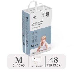 Bỉm dán ngày Applecrumby Slimdry Easyday Mega Tape size M – 42+6 miếng (5-10kg)