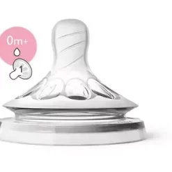 Núm ty Philips Avent silicone số 1 0M+ – Set 2 cái