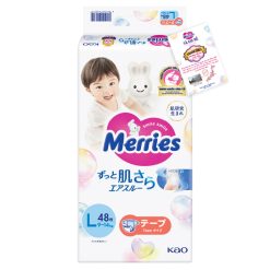 Bỉm dán Merries size L 48 miếng (cho bé 9-14kg)
