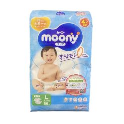 Bỉm dán Moony xanh size L 54 miếng (9-14kg)
