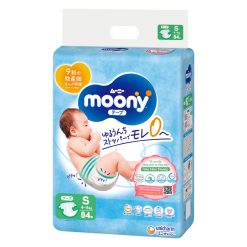 Bỉm dán Moony xanh size S 84 miếng (4 - 8kg)