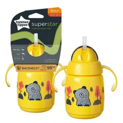 Bình tập uống nước có ống hút Tommee Tippee 300ml - Vàng