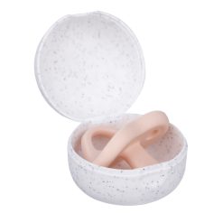 Ty ngậm silicone Moyuum kèm hộp Hồng cho bé 0-3M