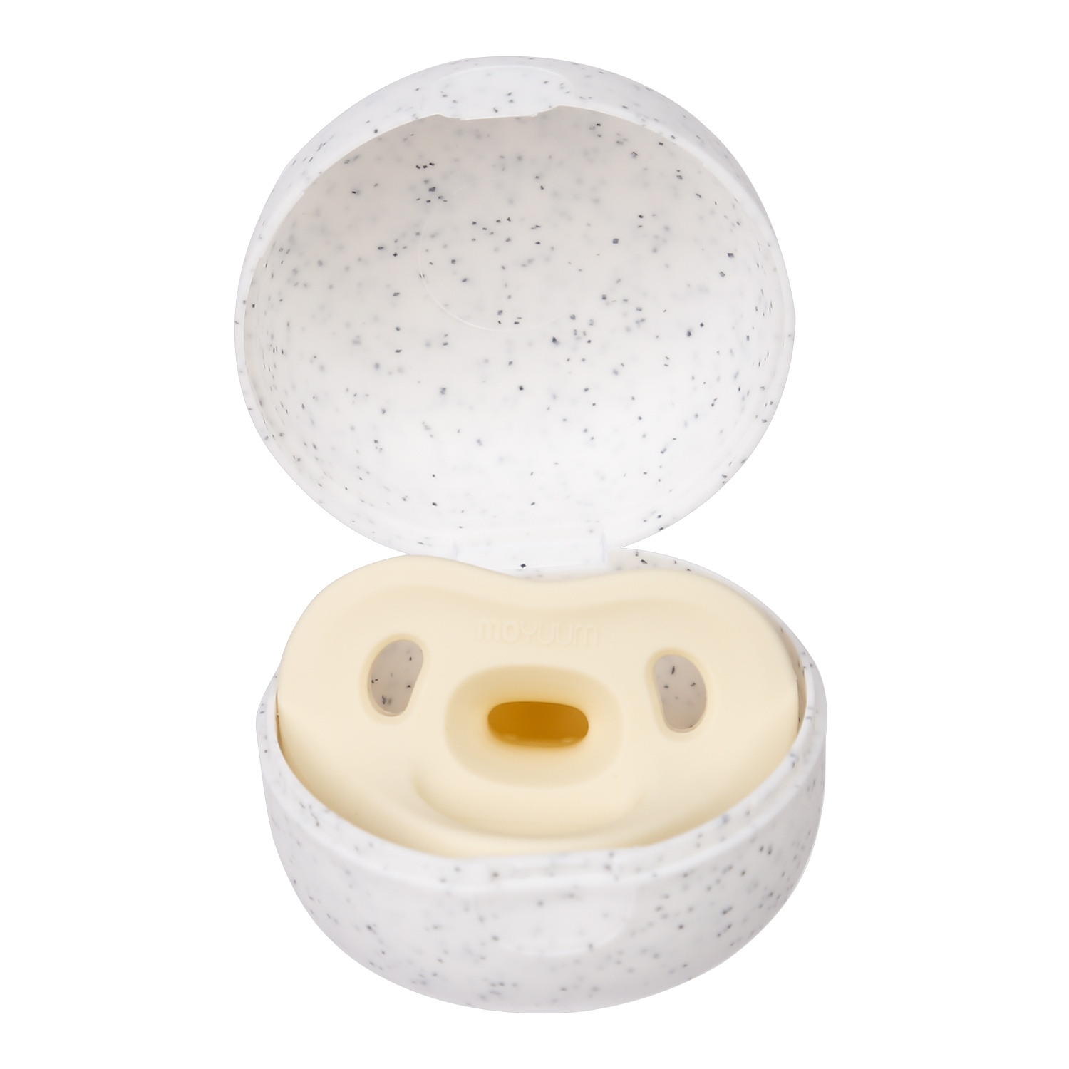 Ty ngậm silicone Moyuum kèm hộp  (Vàng) cho bé 0-3M