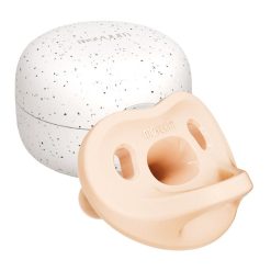 Ty ngậm silicone Moyuum kèm hộp (Hồng) cho bé 3-6M
